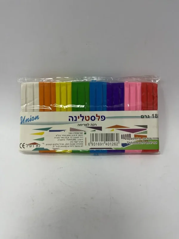 פלסטלינה 1/8 צבעים 180 גרם