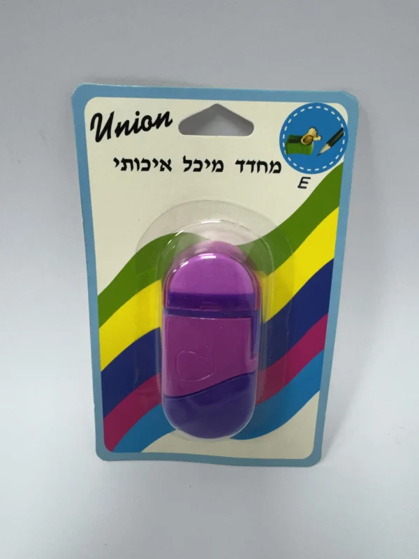 מחדד מיכל 2 חורים + מחק בלוח