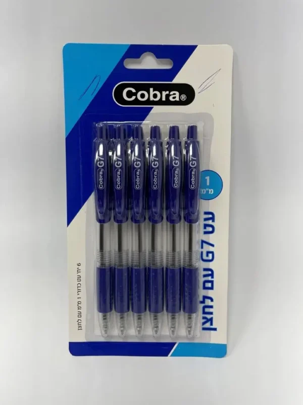 עט לחצן 1.0 מ"מ 6 יחידות COBRA
