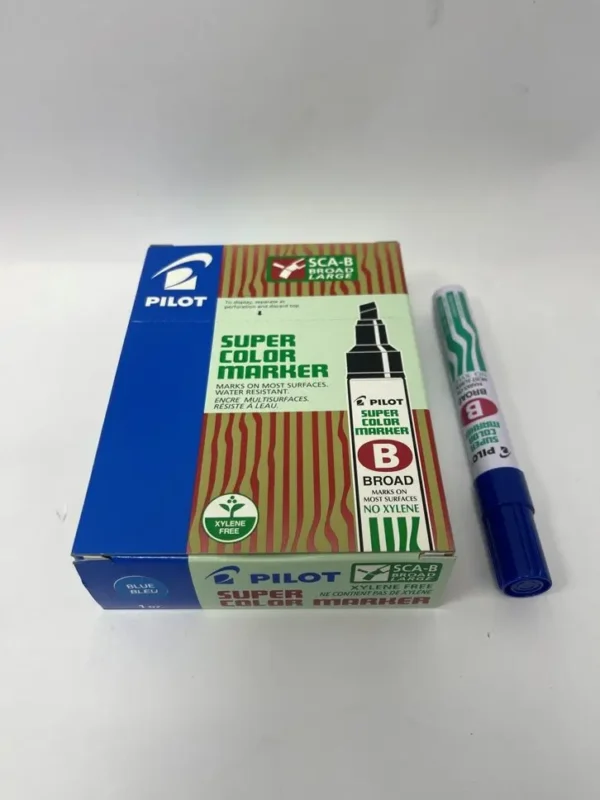 טוש פרמננט כחול פילוט ראש קטום