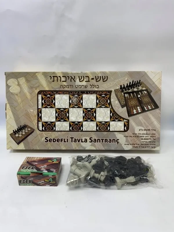 שש בש שחמט דימוי שייש B גדול