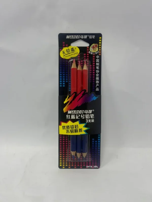 עפרון ג'מבו דו"צ כחול אדום ארוז 1/3