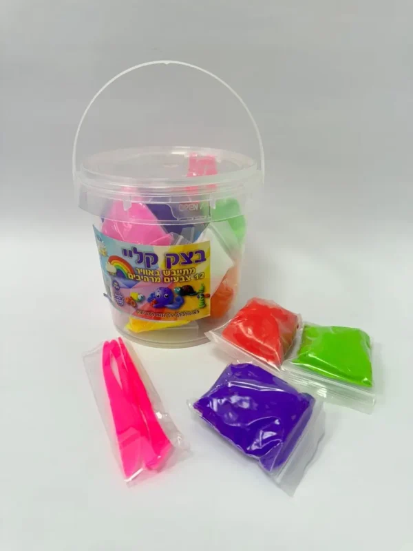 בצק קליי נוח למריחה  12 צבעים בדלי