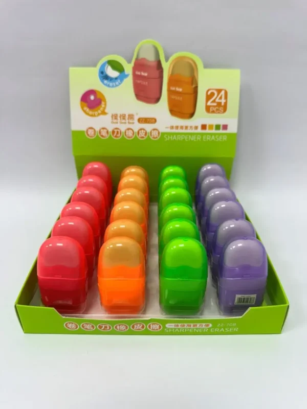 מחדד מיכל + מחק מעוגל