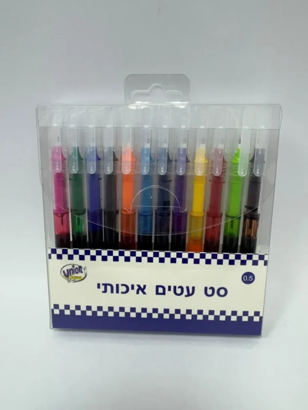 עט ג'ל 0.5 סיכה 12 יח' צבעוני