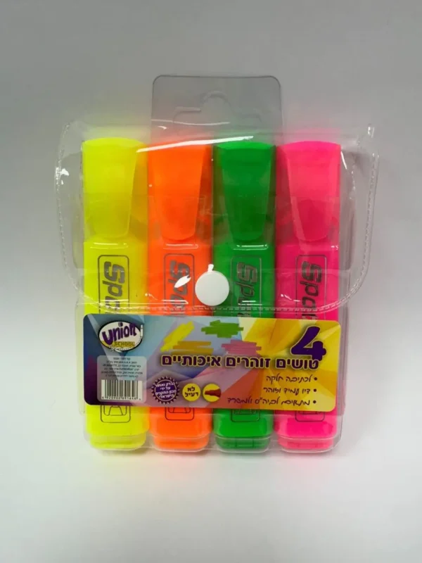 טוש זוהר 1/4 במארז PVC קשיח