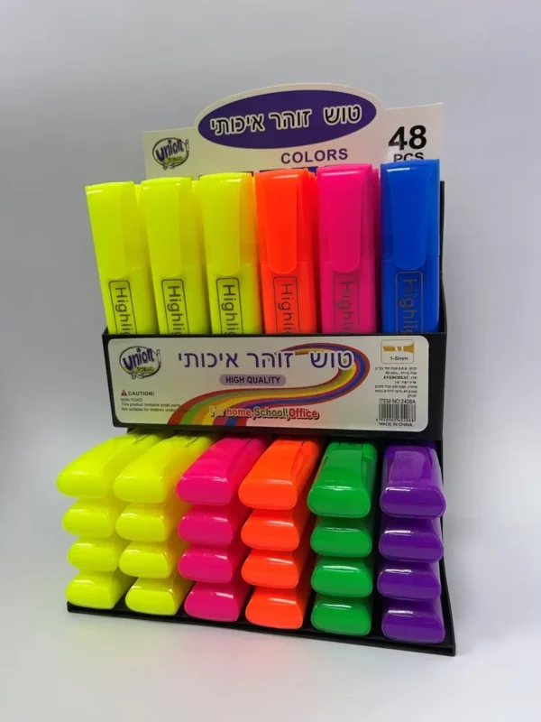טוש זוהר איכותי 48 בסטנד