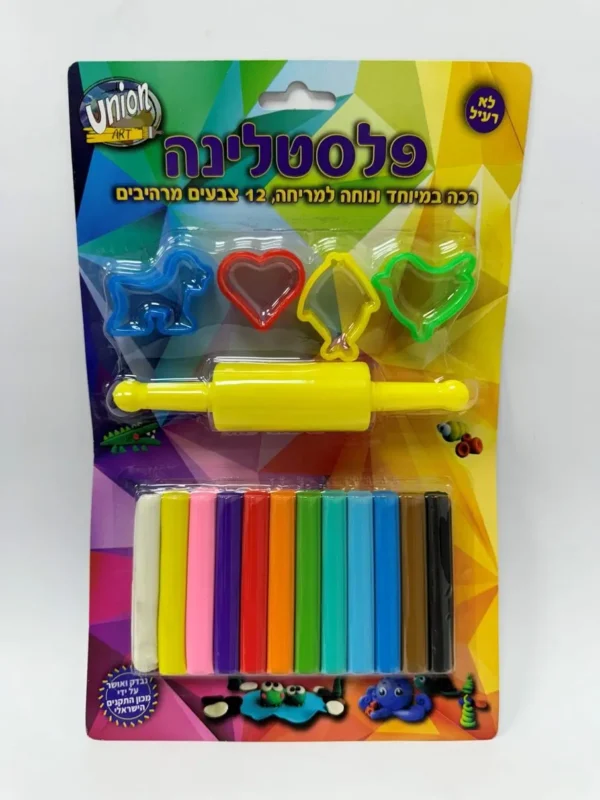 פלסטלינה + מערוך + שבלונות בלוח
