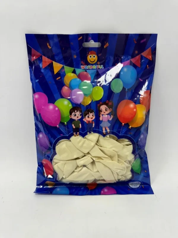 בלון 50 במארז צבע לבן