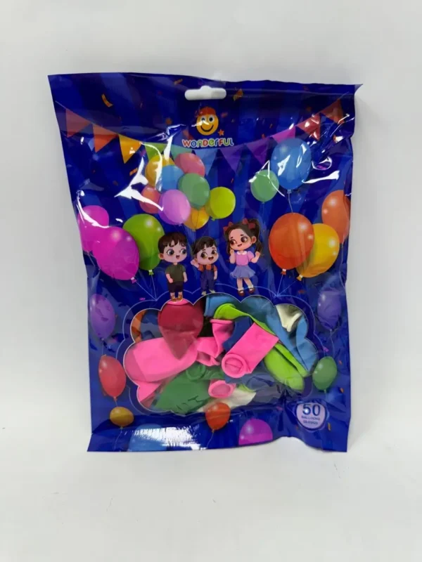 בלון 50 במארז מעורב צבעים