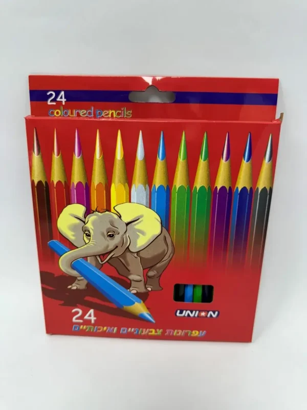 עפרון צבעוני 24 צבעים פיל