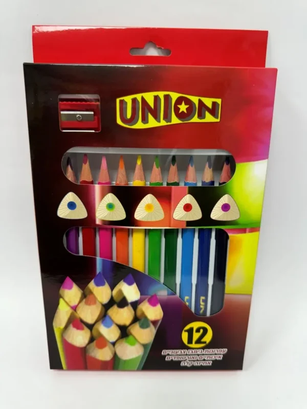 עפרון צבעוני ג'מבו 1/12 + מחדד