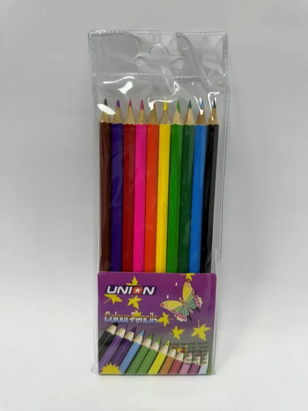 עפרון צבעוני 1/10 מארז PVC קשיח