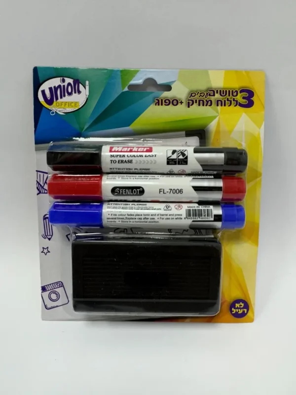 טוש מחיק 1/3 + ספוג מחיקה