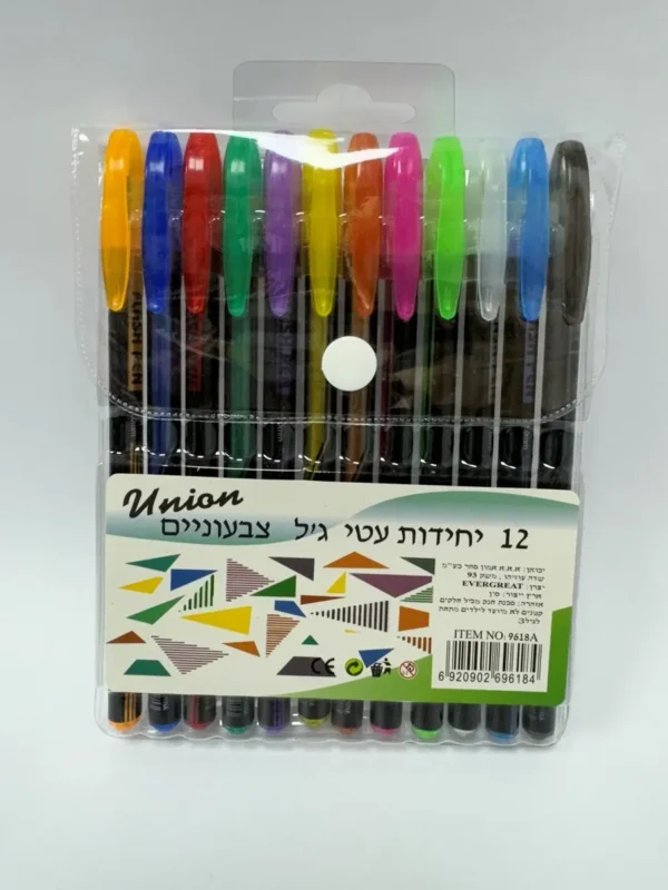 עטים צבעוניים 1/12 בנרתיק